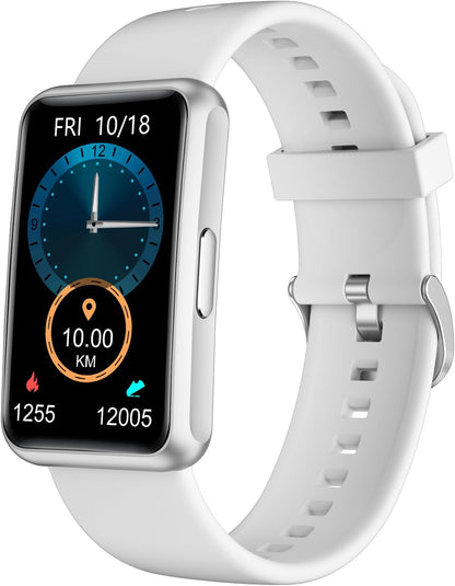 HUAKUA Fitness Tracker No Bluetooth No APP No Phone Needed, Fitness Watch for Men Women Parents IP68 Waterproof with Full Touch Screen Steps Calories Counter Sleep Tracker Alarm Clocks (Purple)