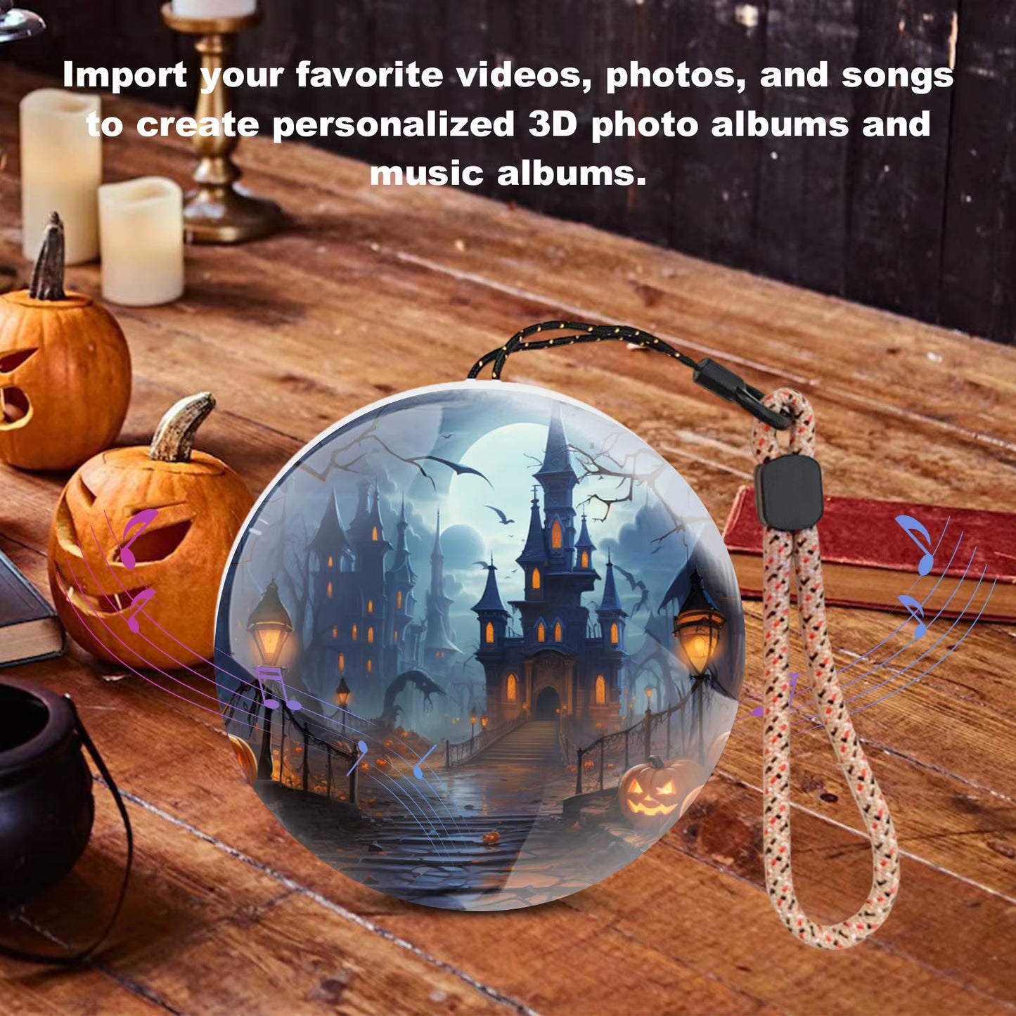2.7 Inch Crystal Ball Video Player Upload Videos & Photos Digital Display WIFI Memory Orb Ball Creative Christmas Birthday Gifts