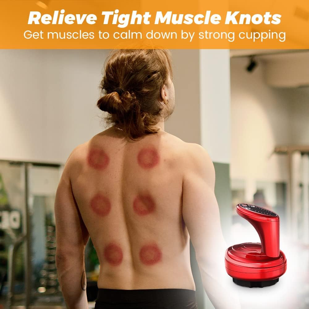 Scienlodic 3 in 1 Cupping Set,Electric Cupping Therapy Machine,Powerful Suction Heating Cupping Massager,Electronic Cupping Device,Rechargeable Adjustable Handheld Cupping Massage Tool for Back Body