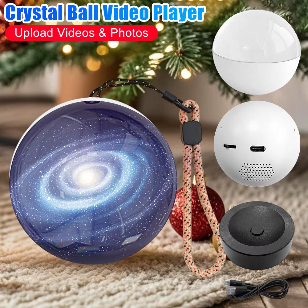 2.7 Inch Crystal Ball Video Player Upload Videos & Photos Digital Display WIFI Memory Orb Ball Creative Christmas Birthday Gifts