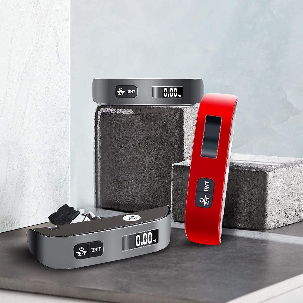 Travel Inspira Luggage Scale, Portable Digital Hanging Baggage Scale for Travel, Suitcase Weight Scale with Rubber Paint, 110 Pounds, Battery Included