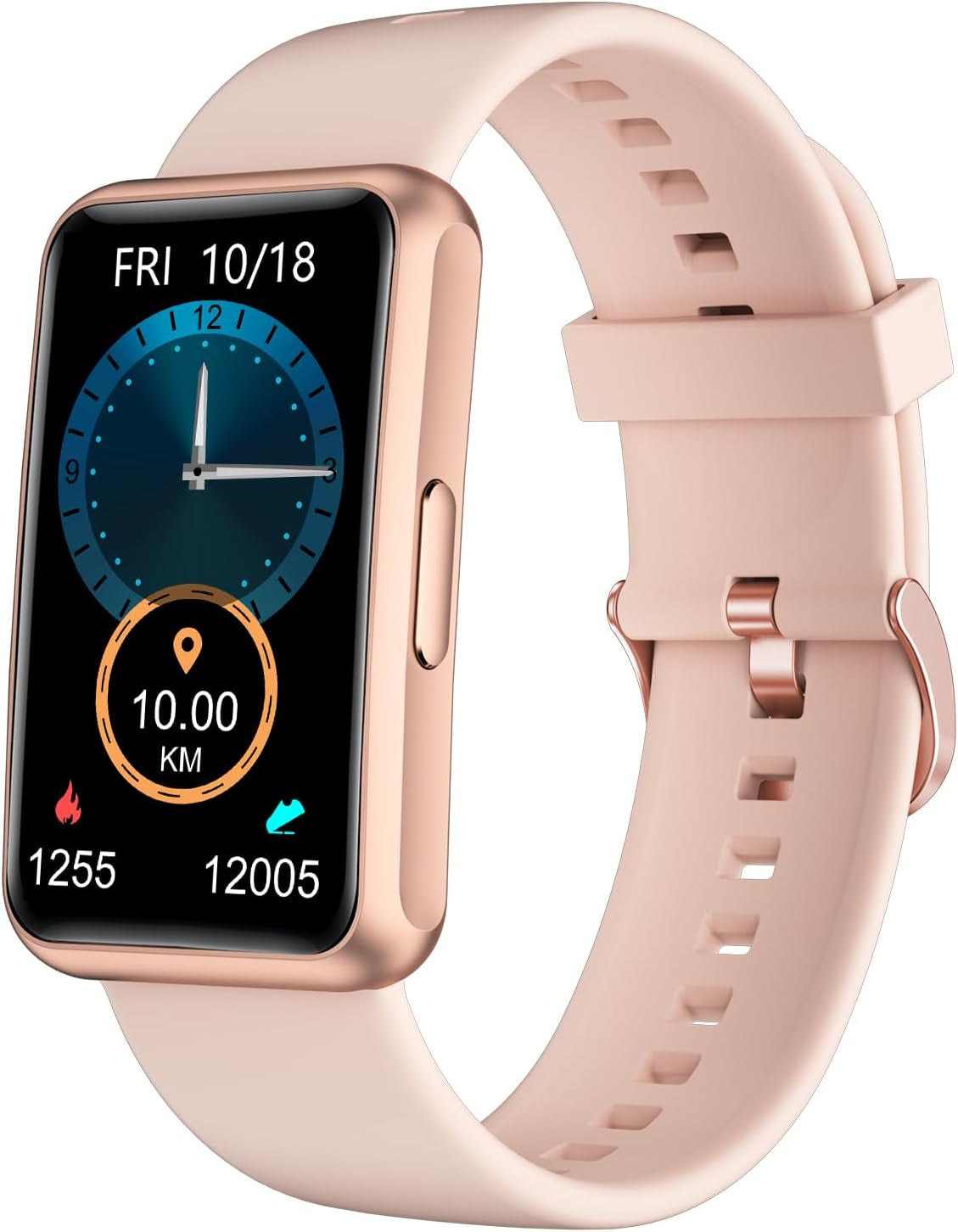 HUAKUA Fitness Tracker No Bluetooth No APP No Phone Needed, Fitness Watch for Men Women Parents IP68 Waterproof with Full Touch Screen Steps Calories Counter Sleep Tracker Alarm Clocks (Purple)